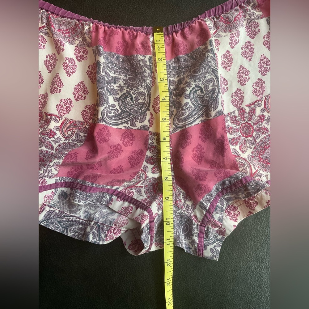GAP Body Women's Size SP Purple and Pink Paisley 100% Silk Lingerie Set - Picture 13 of 16
